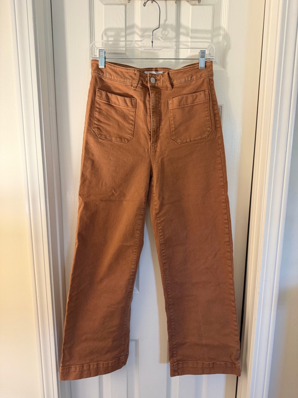 LOFT Wide Leg Pants in Rust